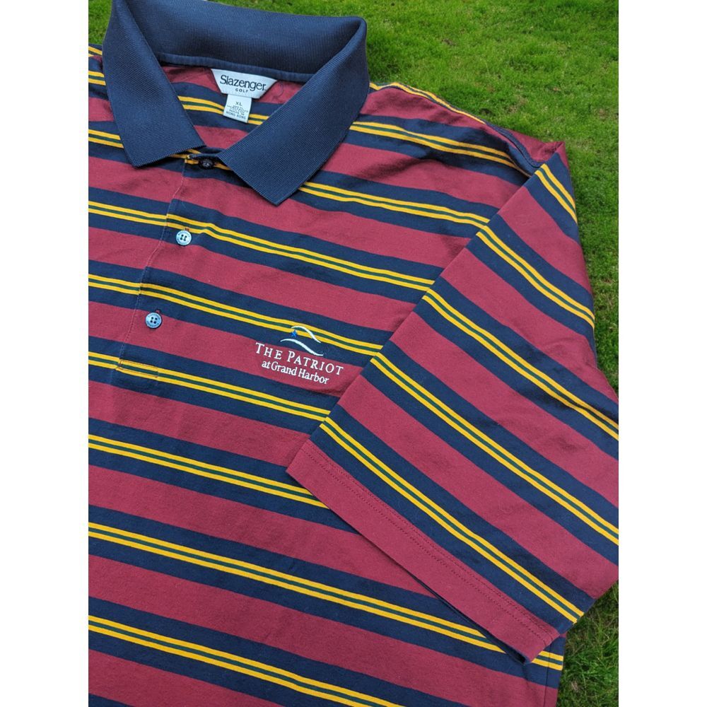 Vintage Slazenger Golf "The Patriot at Grand Harber" Polo Shirt Sz XL‎